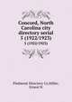 Concord, North Carolina city directory serial. 5 (1922/1923), Piedmont Directory Co,Miller, Ernest H 