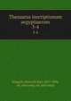 Thesaurus inscriptionum aegyptiaerum. 3-4, Brugsch, Heinrich Karl, 1827-1894, ed. and comp, ed. and comp 