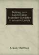Beitrag zum Kapitel uber Insekten-Schaden in unserm Lande, Kraus, Mathias 