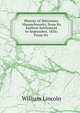 History of Worcester, Massachusetts, from Its Earliest Settlement to September, 1836: From Its ., William Lincoln 
