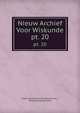 Nieuw Archief Voor Wiskunde. pt. 20, Wiskundig Genootschap (Netherlands ), Wiskundig genootschap 