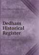 Dedham Historical Register, Dedham Historical Society (Mass.) 