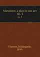 Mansions; a play in one act. no. 3, Flanner, Hildegarde, 1899- 