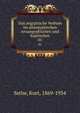 Das aegyptische Verbum im altaegyptischen neuaegyptischen und koptischen. 01, Sethe, Kurt, 1869-1934 