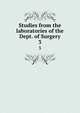 Studies from the laboratories of the Dept. of Surgery. 3, Columbia University. College of Physicians and Surgeons. Dept. of Surgery,Columbia University. Studies from the Laboratories of the Department of Surgery 