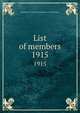List of members. 1915, Institution of Mechanical Engineers (Great Britain) 