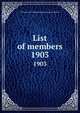 List of members. 1903, Institution of Mechanical Engineers (Great Britain) 