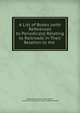 A List of Books (with References to Periodicals) Relating to Railroads in Their Relation to the ., Applleton Prentiss Clark Griffin, Library of Congress Division of Bibliography 