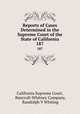 Reports of Cases Determined in the Supreme Court of the State of California. 187, California Supreme Court, Bancroft-Whitney Company, Randolph V Whiting 
