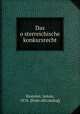 Das o?sterreichische konkursrecht, Rintelen, Anton, 1876- [from old catalog] 