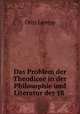 Das Problem der Theodicee in der Philosophie und Literatur des 18 ., Otto Lempp 