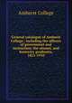 General catalogue of Amherst College : including the officers of government and instruction, the alumni, and honorary graduates, 1821-1910, Amherst College 