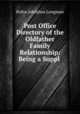 Post Office Directory of the Oldfather Family Relationship: Being a Suppl ., Rufus Adolphus Longman 