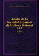 Anales de la Sociedad Espaola de Historia Natural. t. 25, Sociedad Espanola de Historia Natural 
