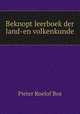 Beknopt leerboek der land-en volkenkunde, Pieter Roelof Bos 