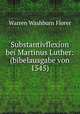 Substantivflexion bei Martinus Luther: (bibelausgabe von 1545), Warren Washburn Florer 