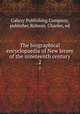 The biographical encyclopaedia of New Jersey of the nineteenth century. 2, Galaxy Publishing Company, publisher,Robson, Charles, ed 
