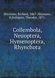 Collembola, Neuoptera, Hymenoptera, Rhynchota, Heymons, Richard, 1867-,Heymons, H,Kuhlgatz, Theodor, 1871- 