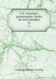G.E. Lessing`s gesammelte werke in zwei bnden. 12, Gotthold Ephraim Lessing 