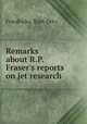 Remarks about R.P. Fraser