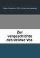 Zur vergeschichte des Reinke Vos, Prien, Friedrich, 1852- [from old catalog] 