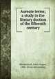 Aureate terms; a study in the literary doction of the fifteenth century, Mendenhall, John Cooper, 1886- [from old catalog] 