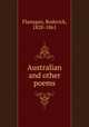 Australian and other poems, Flanagan, Roderick, 1828-1861 