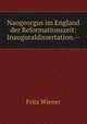 Naogeorgus im England der Reformationszeit: Inauguraldissertation.--, Fritz Wiener 