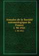 Annales de la Socit entomologique de France. t. 90 1921, 