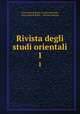 Rivista degli studi orientali. 1, 