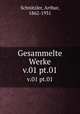 Gesammelte Werke. v.01 pt.01, Schnitzler, Arthur, 1862-1931 