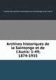 Archives historiques de la Saintonge et de l