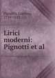Lirici moderni: Pignotti et al., Pignotti, Lorenzo, 1739-1812 