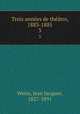 Trois annees de theatre, 1883-1885, Weiss, Jean Jacques, 1827-1891 