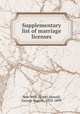 .Supplementary list of marriage licenses, New York (State),Howell, George Rogers, 1833-1899 