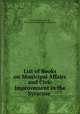 List of Books on Municipal Affairs and Civic Improvement in the Syracuse ., Syracuse Public Library, N.Y. Syracuse Public Library (Syracuse 