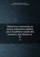 Memoires couronnes et autres memoires publics par l