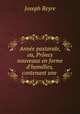 Anne pastorale, ou, Prnes nouveaux en forme d`homlies, contenant une ., Joseph Reyre 