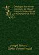 Catalogue des ?uvres imprimees de Claude-Francois Menestrier de la Compagnie de Jesus, Joseph Renard , Carlos Sommervogel 