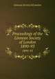 Proceedings of the Linnean Society of London. 1890-93, Linnean Society of London 