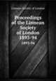 Proceedings of the Linnean Society of London. 1893-94, Linnean Society of London 