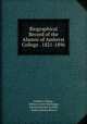 Biographical Record of the Alumni and Non-Graduates of Amherst College 1871-1896, Amherst College , William Lewis Montague, Edward Payson Crowell, Walter Stanley Biscoe 