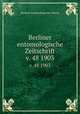 Berliner entomologische Zeitschrift. v. 48 1903, Berliner Entomologischer Verein 