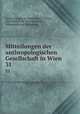 Mitteilungen der anthropologischen Gesellschaft in Wien. 31, Anthropologische Gesellschaft in Wien 