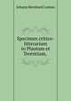 Specimen critico-litterarium in Plautum et Terentium, ., Johann Bernhard Loman 