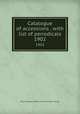 Catalogue of accessions . with list of periodicals. 1902, Royal College of Physicians of London. Library 