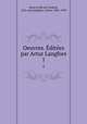 Oeuvres. dites par Artur Langfors. 1, 
