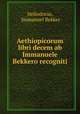 Aethiopicorum libri decem ab Immanuele Bekkero recogniti, Heliodorus, Immanuel Bekker 