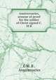 Anniversaries, armour of proof for the soldier of Christ signed C.M.B, C M. B , Anniversaries 