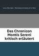 Das Chronicon Montis Sereni kritisch erlutert, Julius Otto Opel , Petersberg monastery of st. Peter 
